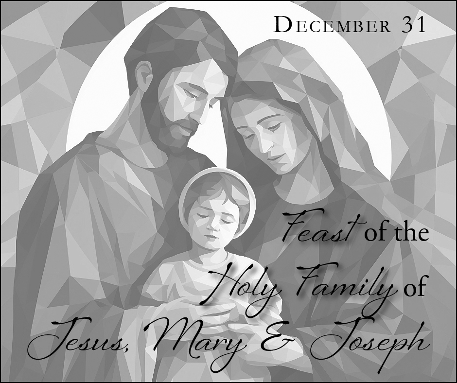 holy family bw