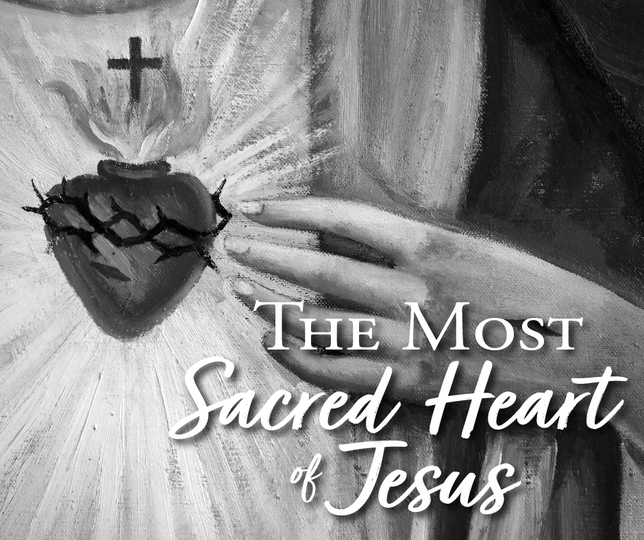 Sacred Heart of Jesus BW