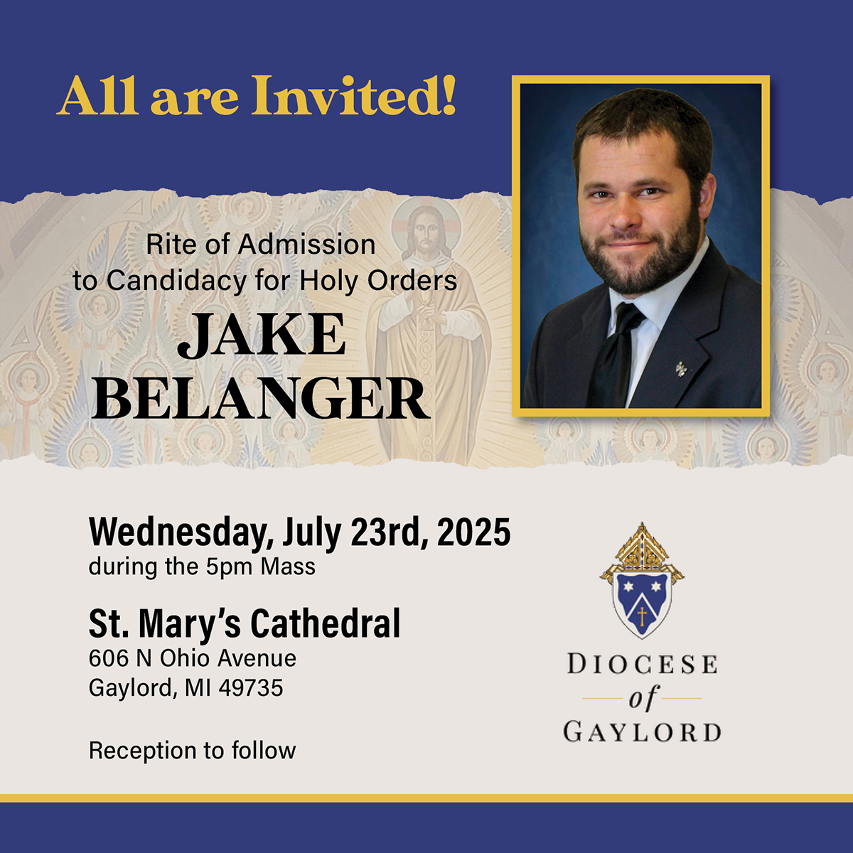 Rite of admission for Jake Belanger ad