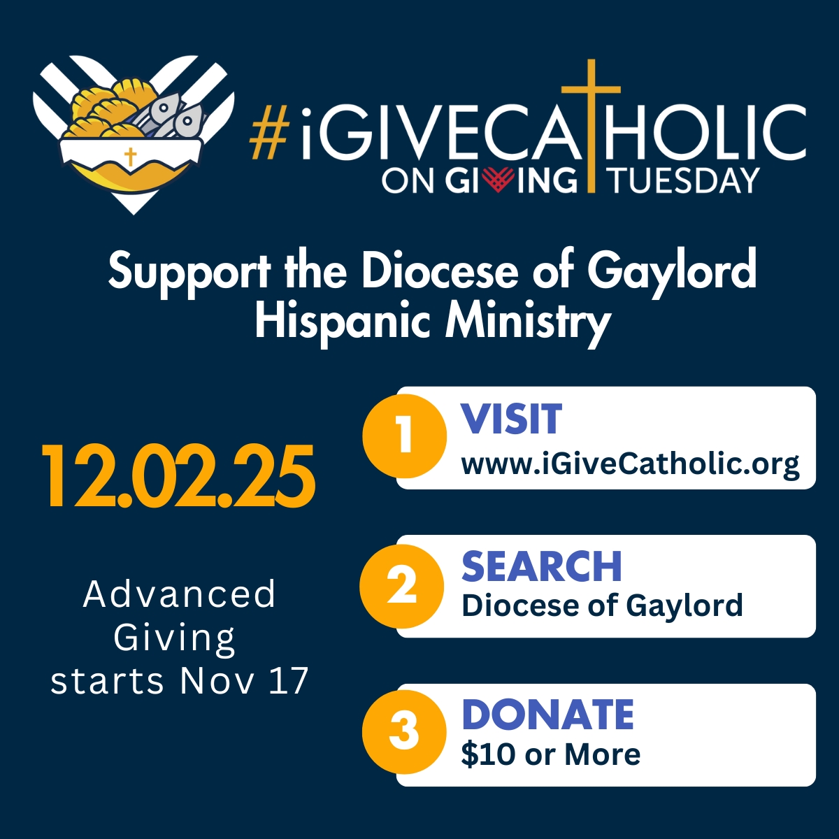 igivecatholic fundraiser announcement