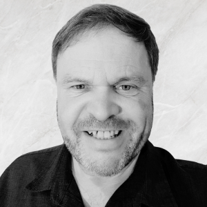 white male, black and white photo