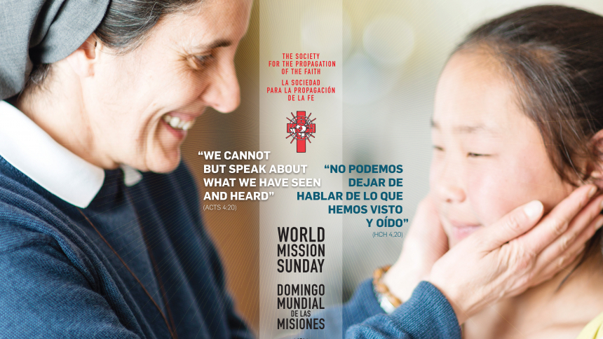 This is promotional material for World Mission Sunday, which falls on Oct. 24 this year.