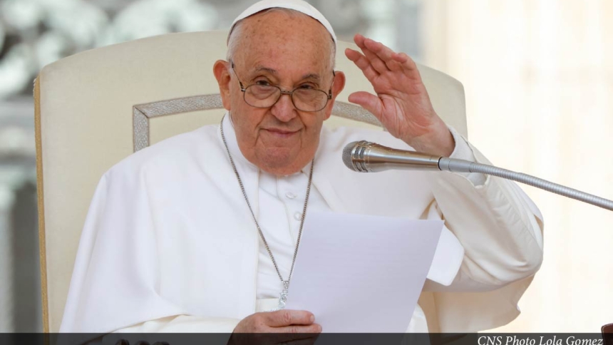 Pope Francis waving