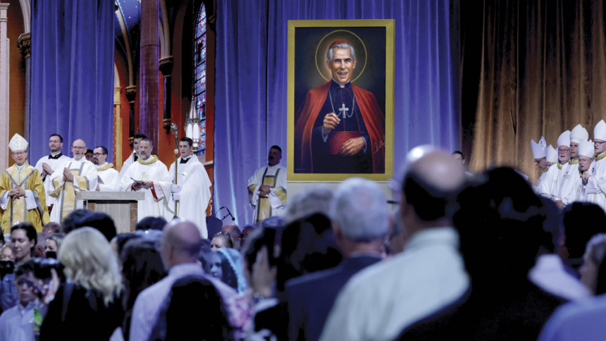 Catholics Gathered to celebrate the Beatification of Archbishop Fulton Sheen