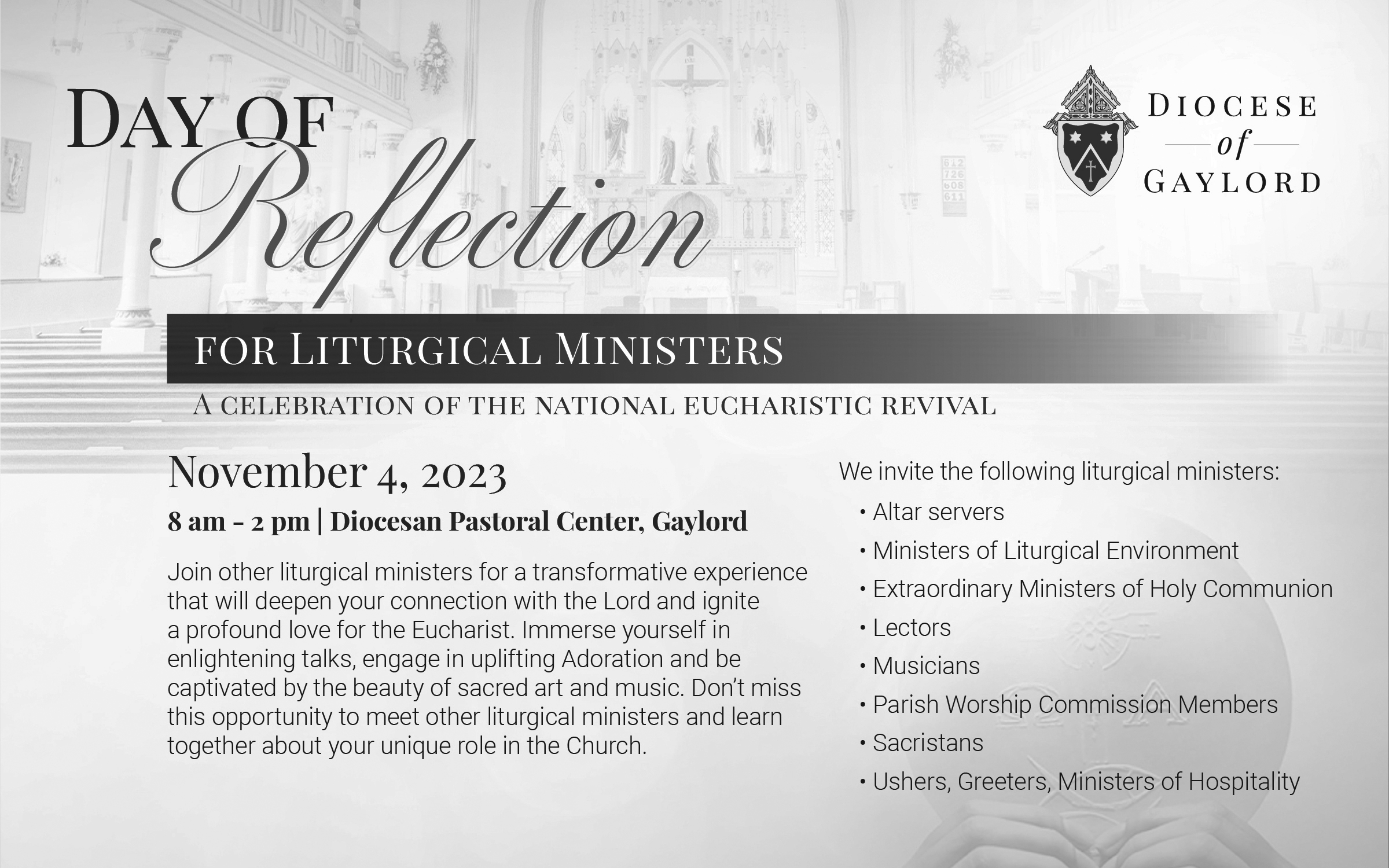 Day of Reflection bulletin image BW