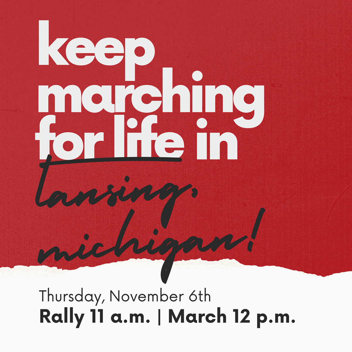 Keep Marching for Life ad color