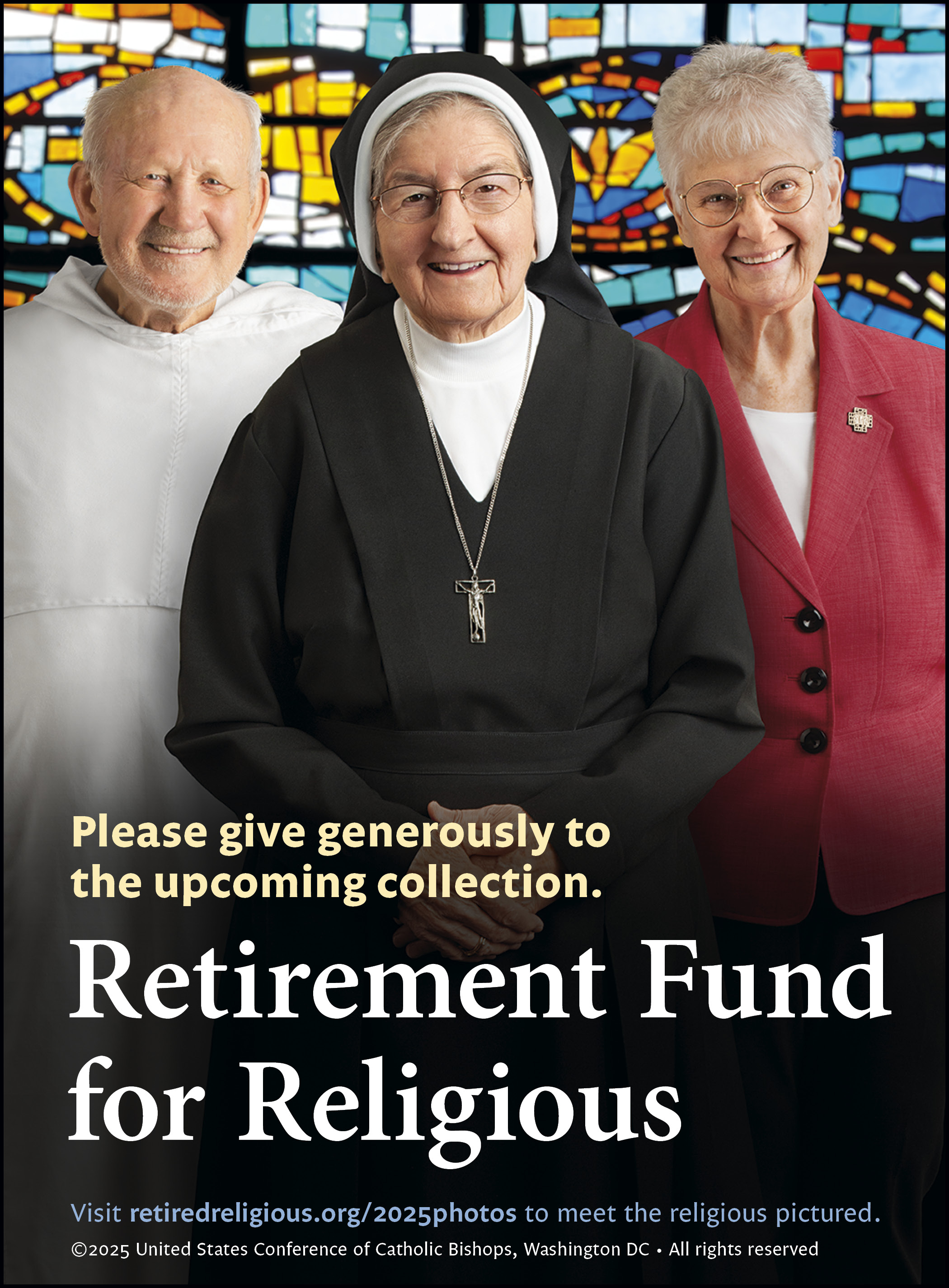 old man, nun, and woman