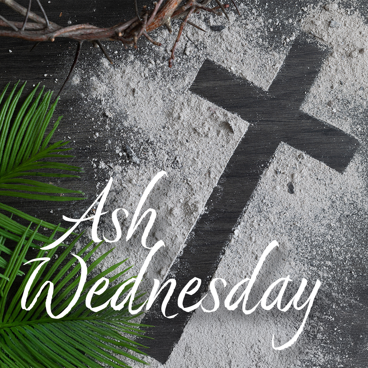 cross made of ashes