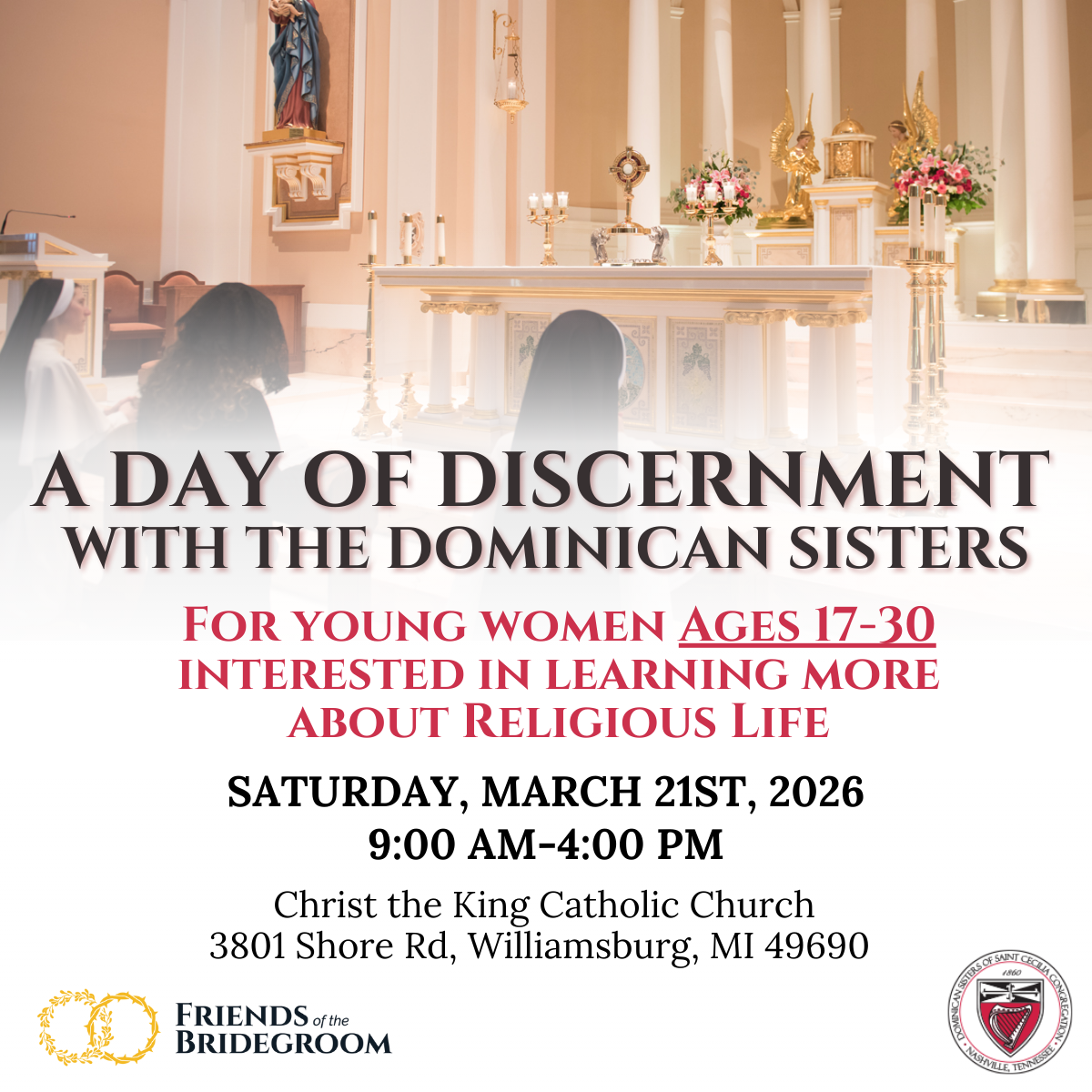 A Day of Discernment with the Dominican Sisters (Ages 17-30)