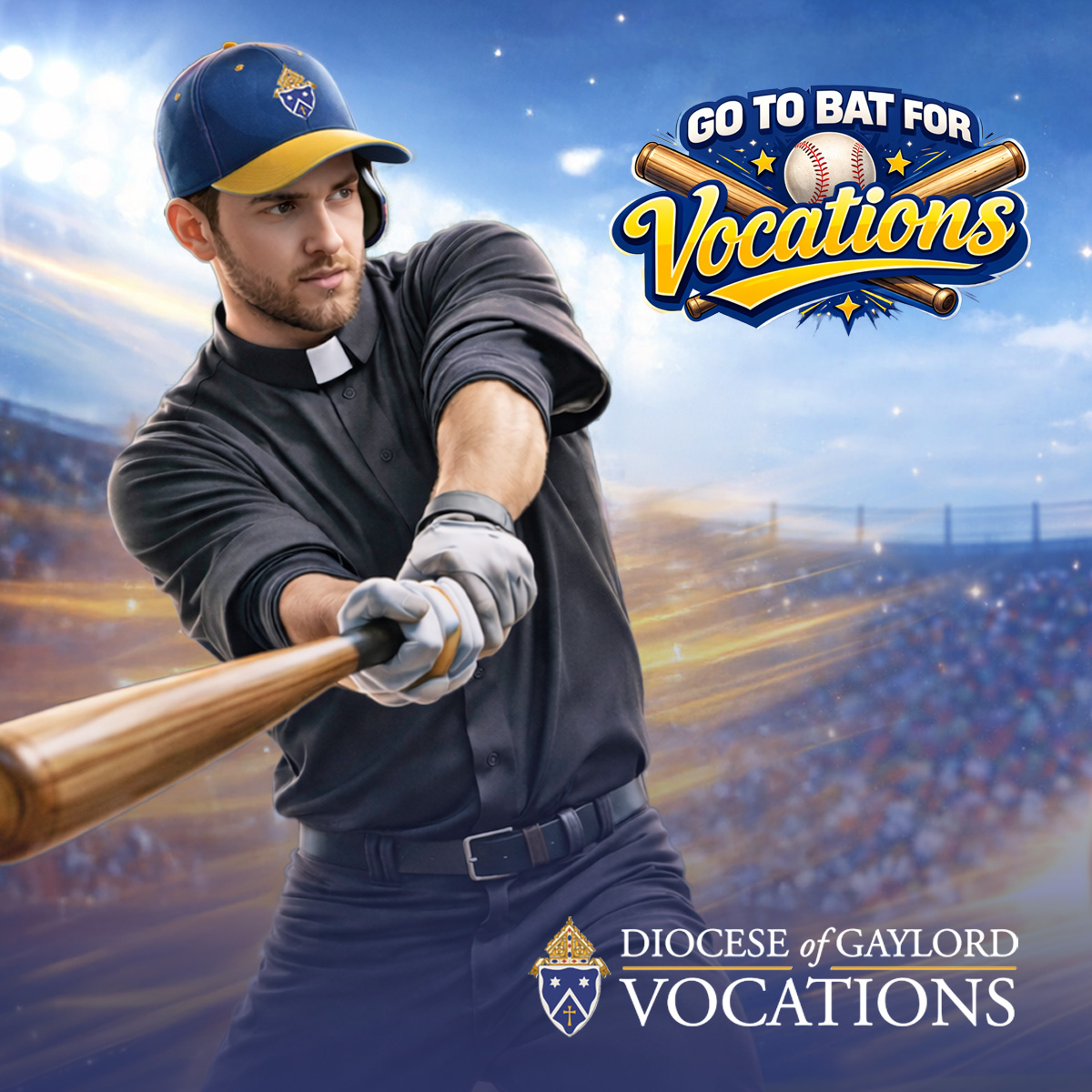 priest holding baseball part ai artwork