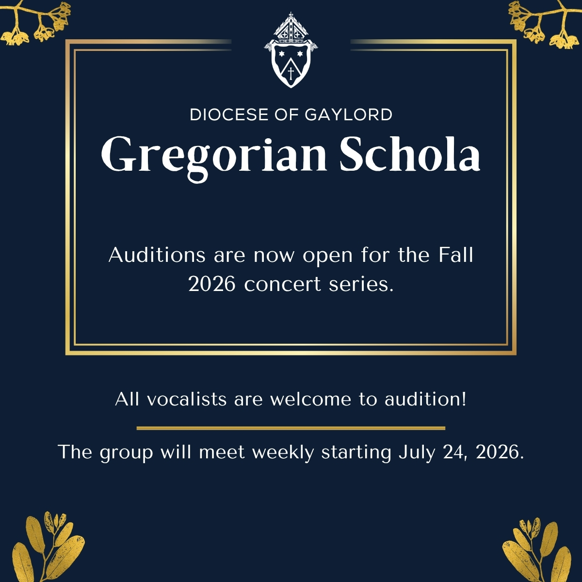 06-25-26 gregorian schola auditions