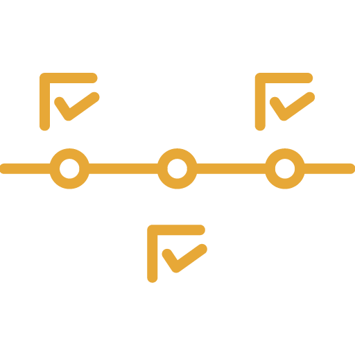 timeline with check marks vector