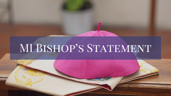 bishop's pink hat